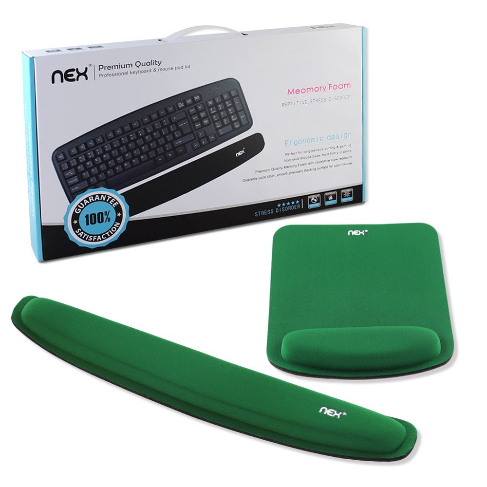 NEX Ergonomic Mouse Pad with Wrist Support, Memory Foam Keyboard Wrist