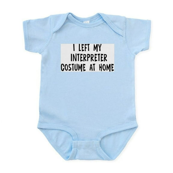 CafePress - Left My Interpreter Infant Bodysuit - Baby Light Bodysuit, Size Newborn - 24 Months