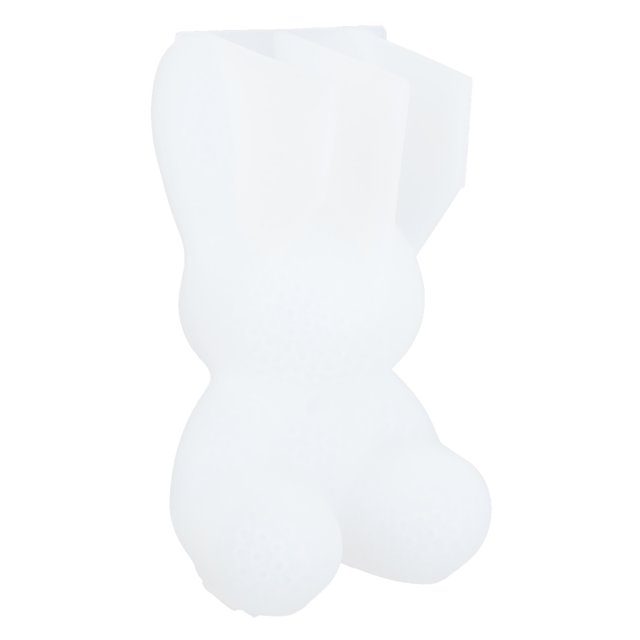 Molde de silicona de conejo Ticfox Forma de animal 3D Color blanco Tamaño 12.8 x 7.5 cm
