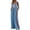 Blue, variant on Utoimkio Women's Adjustable Strap Baggy Jumpsuits Bib Overalls for Women Summer Casual Loose Sleeveless Rompers Floral Print Wide Leg Long Pants with Pockets