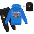 thumbnail image 1 of Traje de ocio periférico de animación Roblox para niños y niñas, suéter y pantalones para niños, Sombrero, el mejor regalo, nuevo juego de tres piezas, 1 of 4
