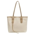 thumbnail image 1 of Nuevo bolso de mano retro, bolso de un solo hombro para estudiantes universitarios, bolso de ocio de gran capacidad de PU, color blanco cremoso, 1 of 6