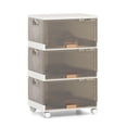 thumbnail image 1 of Costway 3-Cube Stackable Storage Bins with Detachable Wheels 13.5 Gal Large Organizer, 1 of 10
