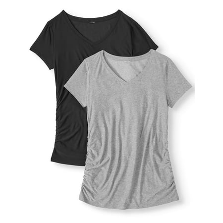 Maternity Basic Short Sleeve Tee, 2 Pack (Best Maternity Clothes Brands)