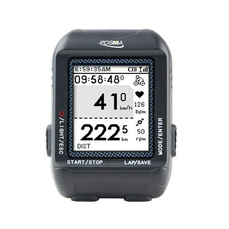 POSMA D3 GPS Cycling GPS Computer Speedometer Odometer with Navigation, Wireless Cycle Bike