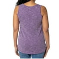 thumbnail image 2 of Women's Purple Kansas State Wildcats Blake Sandwash Rib-Knit Tri-Blend Tank Top, 2 of 2