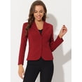 thumbnail image 2 of AllegK ChaqueDe Traje De ChaqueElástiCon Cuello De SolaPaOficiDe Trabajo PaMujer BorgoXS, 2 of 5