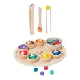 thumbnail image 2 of Montessori Bowls Toy Balls Matching, Wood Clip Beads Matching and Counting Toy, Fine Motor Development Game, Wooden Sorter Game para niños pequeños, 2 of 9