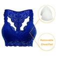 thumbnail image 6 of Rciityk Lace Bralette for Women, Lace Bralette Padded Lace Bandeau Bra with Straps for Women Girls, 6 of 6