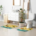 thumbnail image 6 of Toilet Rug Rectangle Bathroom Rugs Non-Slip Soft Plush Machine Washable Contour Bath Mat Summer Beach Palm Tree 24x16, 6 of 9