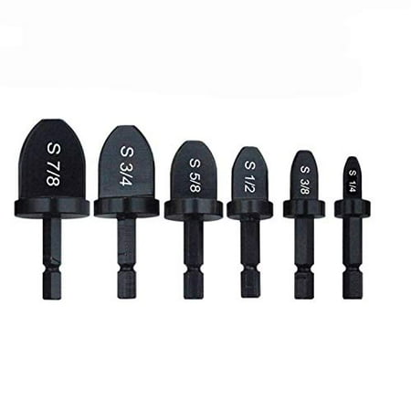 

6pcs Hex Handle Air Conditioner Copper Pipe Swaging Tool Round Handle Tube Expander Drill Bit Repairing Set with 1/4 3/8 1/2 5/8 3/4 Bits