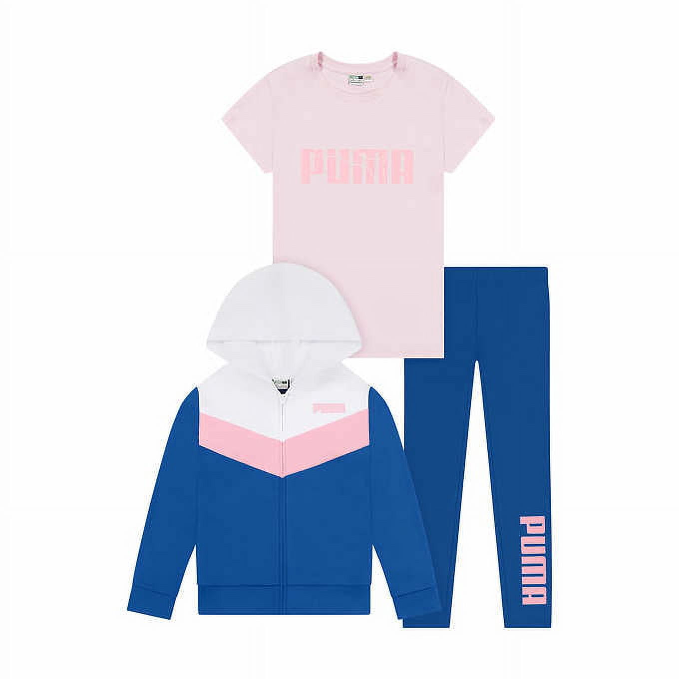 Girl 3pc Fleece Set Bl/Pk/Wh XS