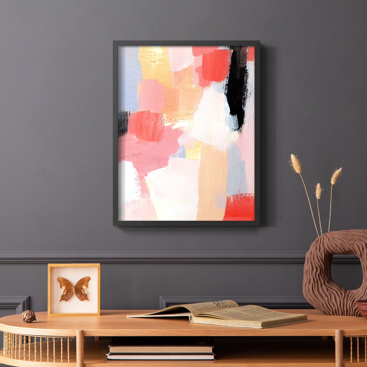 Aerial Scarlet I in Paper Solid Wood 16 x 20 Framed Print
