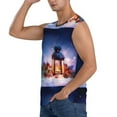 thumbnail image 3 of Bixox Men's Lantern On Snow Printed Shirt Sleeveless Fitness Tank Top-X-Large, 3 of 7