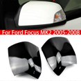 thumbnail image 2 of For Ford Focus MK2 2005-2008 Replacement Car Rearview Side Mirror Cover Wing Cap Exterior Door Rear View Case Trim Gloss Black, 2 of 5