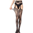 thumbnail image 4 of BONIXOOM Socks For Women Semi-Opaque Thigh-High SpandexTrouser Work Socks Black One Size, 4 of 6