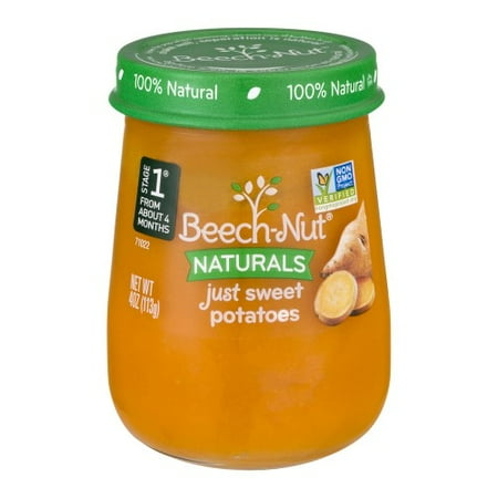Beech-Nut Naturals Just Sweet Potatoes Stage 1, 4.0 OZ (Pack of 16)