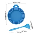 thumbnail image 3 of Dog Food Cans Lids,3-In-1 Silicone Cat Food Can Cover with Feeding Spoon for Dog Cat Food Storage | Dishwasher Safe Leak-proof Round Can Lids | Universal Size,Blue, 3 of 7