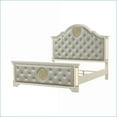 thumbnail image 3 of Bedroom Set Queen 4-Piece - Traditional Modern Champagne Beige Wood with LED Lights | Wood | Standard Beds, 3 of 18