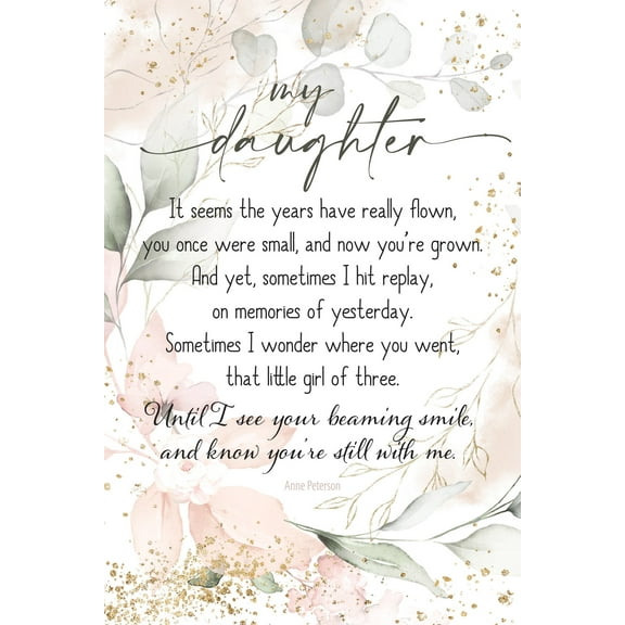 DEXSA My Daughter Inspirational Wood Plaque 6 inches x 9 inches