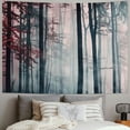 thumbnail image 2 of PRATYUS  Forest Tapestry, Autumn Season Mystic Foggy Fall Nature and Enchanted Woods Wild Trees Print, Wall Hanging for Bedroom Living Room Dorm Decor,Multi Size Painting, 2 of 6