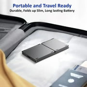 Slim Foldable Wireless Keyboard Compatible with Yezz Andy A4 with TOUCHPAD Mouse Fully Universal providing 48H Use, 560 Days Standby, Portable, Compact, Tri-Fold, Rechargeable!