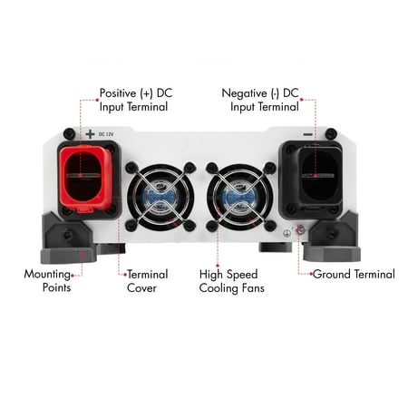 Wagan Tech - Pure Line 1000W Power Inverter - Black