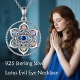 thumbnail image 2 of S925 Pure Anemone Necklace, Devil's Eye Necklace, Jewelry gift for Women, 2 of 6