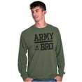 thumbnail image 3 of US Army Bro Military Star Logo Men Big & Tall Long Sleeve Tee Brisco Brands 2X, 3 of 4