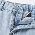 thumbnail image 6 of FEDPOP Girls Wide Leg Baggy Jeans, High Waisted Denim Pants with Pockets, Casual Y2K Loose Trousers for Kids, Blue, 8-14Y, 6 of 7