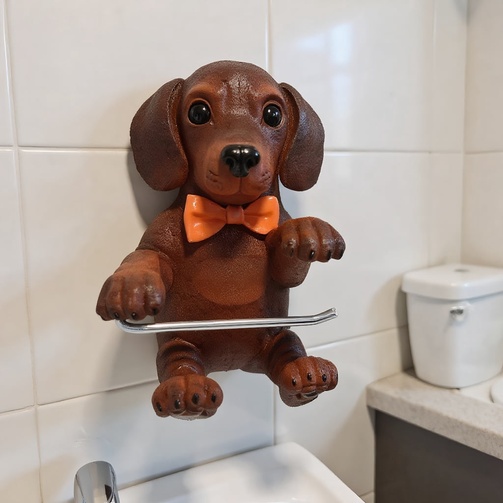 2025 New Dogs Toilet Roll Holder Series,Super Realistic Puppies Eyes On You Tissue Rack,3D Resin Cute Dog Towel Rack,Wall Mouted Toilets Paper Storage Dispenser for Home Bathroom Kitchen,Dachshund