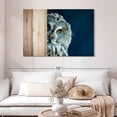 thumbnail image 2 of Elephant Stock Peeking Owl Wall Art - Horizontal Canvas Wall Art - Living Room Wall Decor - Animal Canvas - Blue And Beige Decor - 48" x 32", 2 of 8