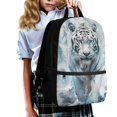 thumbnail image 3 of Uourmeti White Tiger Pattern Large Capacity Backpack for Travel School, Personalized Durable Fabric School Backpack Multiple Pockets Student Bookbag, 3 of 6