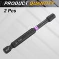 thumbnail image 3 of Uxcell 2pcs TT40 Torx Impact Screwdriver Bit 1/4" Hex Shank 3" Long Magnetic with Hole, 3 of 7