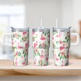 thumbnail image 2 of 20OZ Flamingo Lover Tumbler with Handle Leak Resistant Travel Cup Great Gifts for Women Suitable for Birthday Christmas Events Daily Drinks Commute, 2 of 6