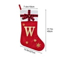 thumbnail image 3 of kchsji Red Christmas Stockings Embroidered Knit Stocking Monogram Christmas Stocking with Personalized 26 Initial Letter Christmas Socks Decoration Xmas Decor Bedroom First Year Married Ornament, 3 of 5