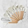 thumbnail image 5 of Silicone Kitchen Utensil Set Natural Acacia Wooden Kitchen Utensils Set, 5 of 5
