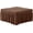 Dark Brown, variant on Stretch Ottoman Covers, 3D Bubble Lattice Ottoman Slipcovers with Ruffled Skirt Footstool Modern Furniture Protector Bubble Covers for Living Room and Bedroom (Light Brown)