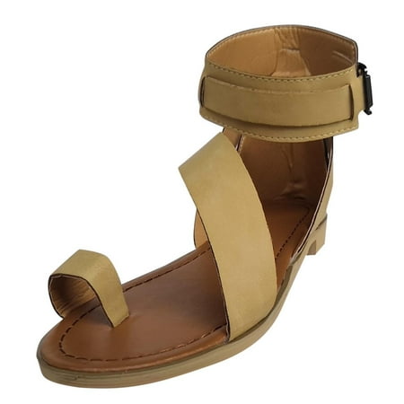 

Thong Flat Sandals Women Girls Dressy Casual T Strap Gladiator Sandals Open Toe Ankle High Flat Dress Flip Flop Sandal Shoes for Summer Beach Travel Wedding