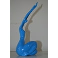 thumbnail image 6 of Nifao Modern Art Dancer in Action Blue Resin Statue – Home Office Decor Sculpture, 4"L x 6"W x 13"H, 6 of 8