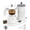 White, variant on Espresso Maker with Milk Frother Electric Moka Pot 2-in-1 Espress Machine Aluminium One-Touch Operation Milk Froth Fine and Dense White 110V
