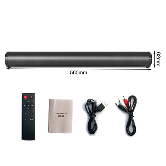 Bs-10 Bluetooth 5.0 Altavoz Música Surround Estéreo Soundbar Subwoofer Con Control Remoto Tv Home Theater seitruly EL012524-00