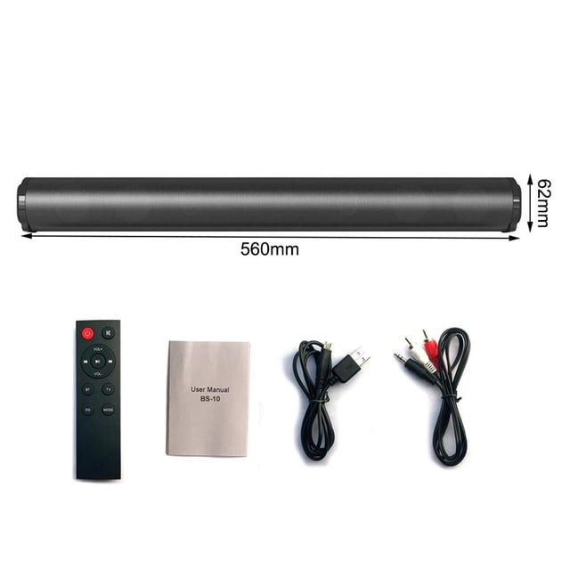 Bs-10 Bluetooth 5.0 Altavoz Música Surround Estéreo Soundbar Subwoofer Con Control Remoto Tv Home Theater seitruly EL012524-00