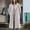 *Silver, variant on ClodeEU Women's Notch Lapel Mid Long Trench Coat ,Wool Blend Coat ,Double Breasted Outerwear Jacket Khaki,Womens Plus M