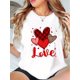 thumbnail image 1 of Valentine'S Day Love, Valentine'S Day Crew Neck T-Shirt,Short Sleeve, Sports Casual Everyday Top, 1 of 6