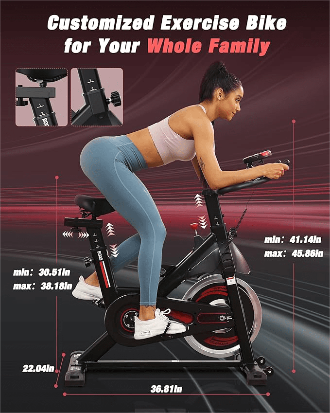 YOSUDA Exercise Bike-Stationary Indoor Cycling Bike for Home 330 Lbs Weight Capacity, Comfortable Seat Cushion and LCD Monitor
