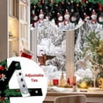 thumbnail image 5 of Christmas Snowman Tie Up Valances Curtain, Pine Christmas Tree Snowflakes Balck Adjustable Rod Pocket Short Window Treatment Tie Up Curtains Valances for Kitchen Living Room Bathroom 42x18 Inches, 5 of 9