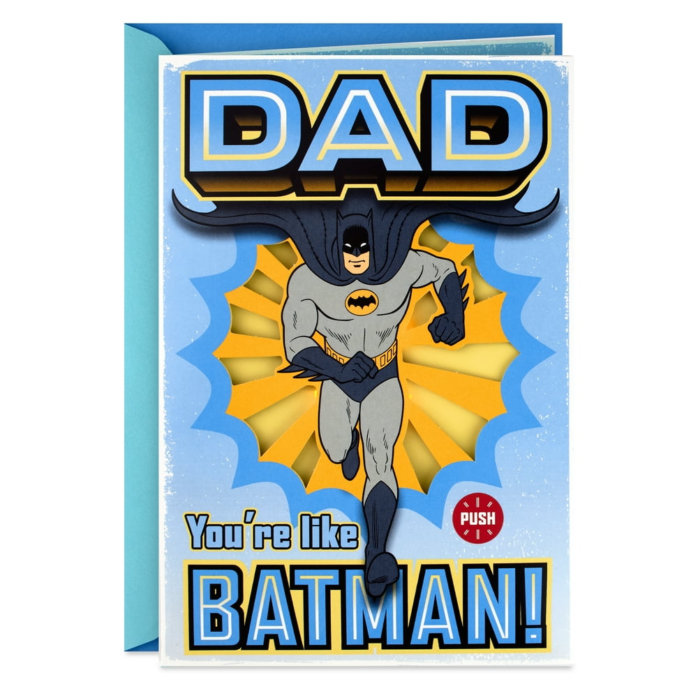Hallmark Batman Fathers Day Card for Dad with Song (Plays Batman Theme