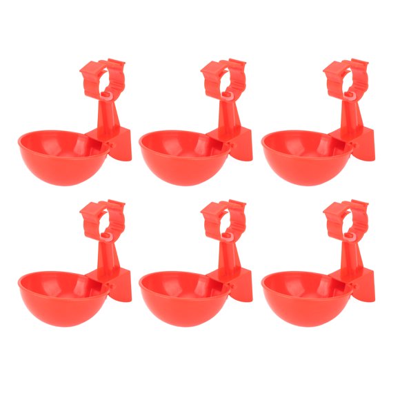 6 bebederos automáticos para pollos, patos y gansos. Kit de bebederos para aves de corral con abrazadera de resorte.