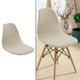 thumbnail image 4 of Funda de asiento de silla Shell de estilo moderno de mediados de siglo para hogar, hotel, funda de jacquard suave beige, 4 of 9